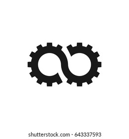 Infinity Gear Logo Template Illustration Design. Vector EPS 10.