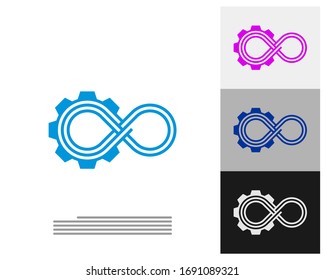 Infinity Gear logo vector template, Creative Infinity logo design concept