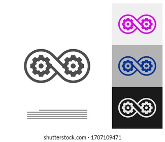 Infinity Gear logo vector template, Creative Infinity logo design concept