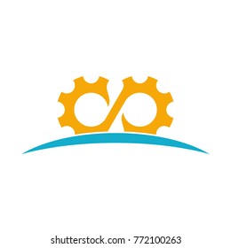 infinity gear with valley logo icon