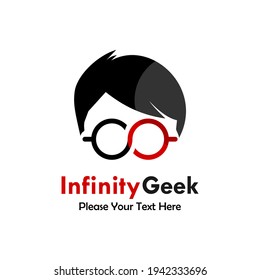 Infinity geek logo template illustration