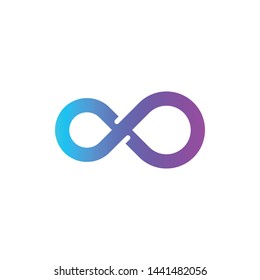 Infinity Geometric Abstract Line Logo Vector 