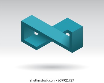 infinity geometric symbol. Vector illustration