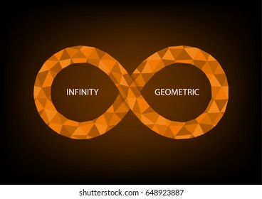 infinity geometric symbol. Vector illustration
