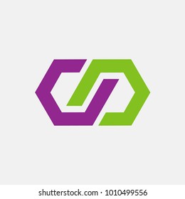 infinity geometry logo abstract, vector alphabet
