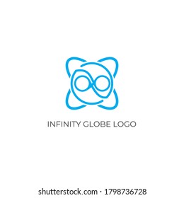 infinity globe or cat logo template