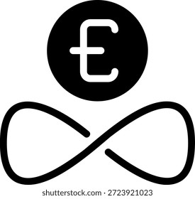 Infinity-Glyphe, Symbol, Illustrationsvektor