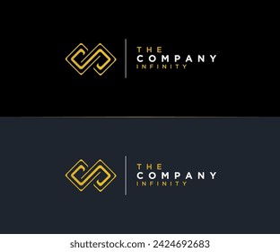 Infinity Gold Modern Logo Elegant Element