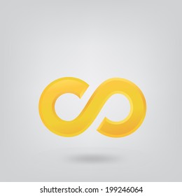 Infinity gold symbol.