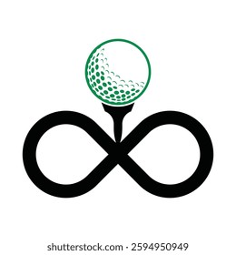 Infinity golf Logo design icon vector.
