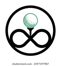 Infinity golf Logo design icon vector.
