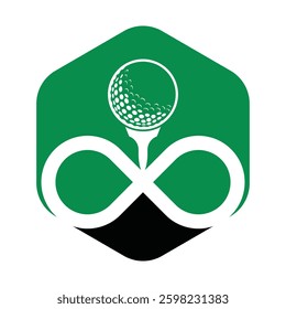 Infinity golf Logo design icon vector.