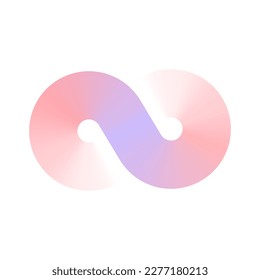 Infinity gradient geometric logo. Abstract isolated infinity sign