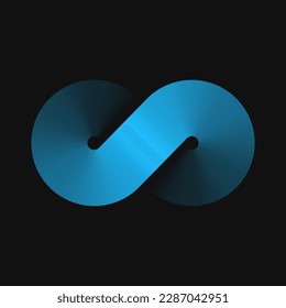 Infinity gradient geometric logo. Abstract isolated infinity sign