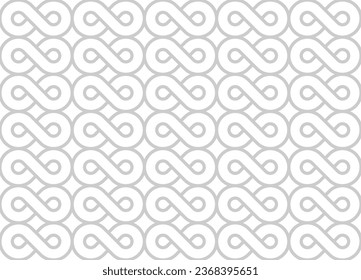 Infinity graphic seamless background. Monochrome background template. Vector illustration