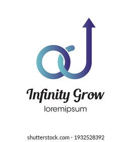 Infinity Grow logo or symbol template design