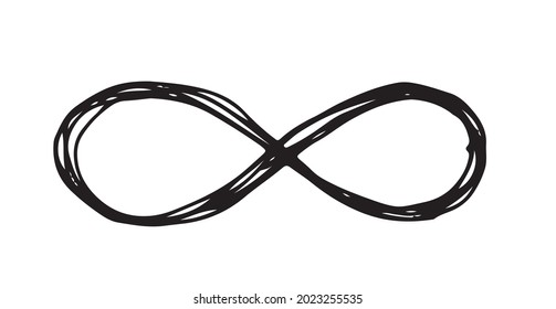 Infinity hand drawn, vector illustration