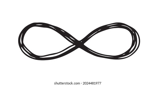 Infinity hand drawn, vector illustration.