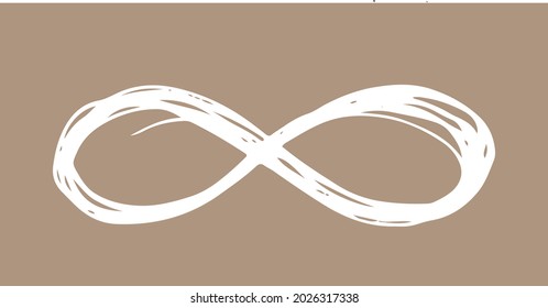 Infinity hand drawn, vector illustration.