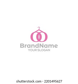 Vector de diseño del logotipo de ropa de colgador infinito