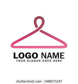 Infinity hanger logo design, laundry symbol or clothing