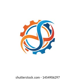 infinity and health logo template