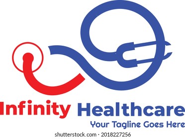 Infinity Healthcare logo vector symbol sign illustration emblem line art
