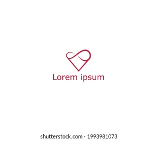 Logo de la combinación de infinito y corazón