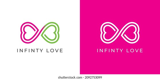 infinity Heart logo design template. Valentine day of love symbol.