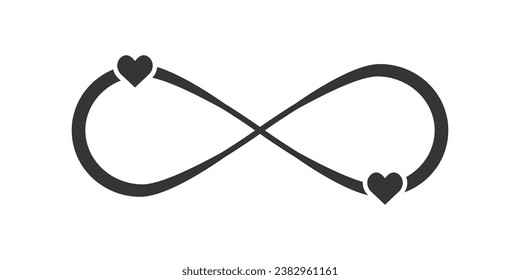 Infinity Heart Love Isolated Vector Icon Illustration