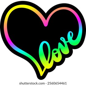 infinity heart love loop valentines day colorful bright rainbow graphic design