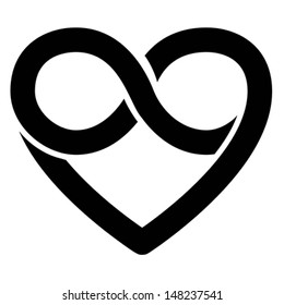 Infinity heart symbol. Love forever icon, vector
Isolated on white