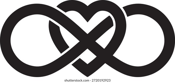 Unendliches Herzsymbol, das die ewige Liebe und das dauerhafte Engagement repräsentiert