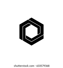 Infinity Hexagon Logo Stock Vector (Royalty Free) 633579368