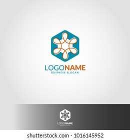 Infinity Hexagon Logo Template