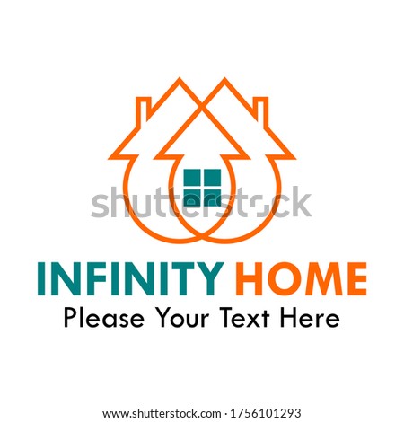 Infinity home logo design template illustration. suiatble for proffesional, agency, factory, technology, branding etc