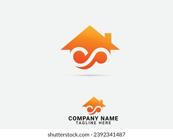 Infinity Home logo design. Home Infinity vector. Real estate. Colorful template. Infinity symbol. Business. Finance. Modern. House