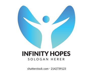 Plantilla de diseño de logotipos de Hopes Infinity
