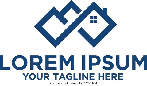 Infinity House, Mountain Logo Template