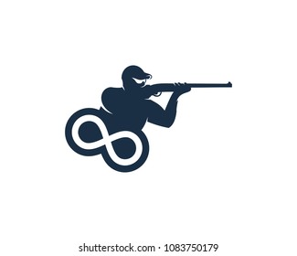 Infinity Hunting Icon Logo Design Element