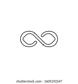 Infinity icon. Abstract logo symbol. Logo design element