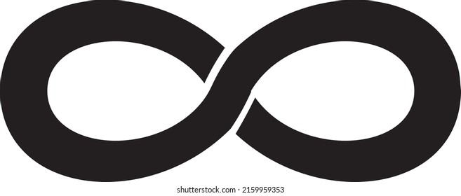 Infinity icon black flat vector icon