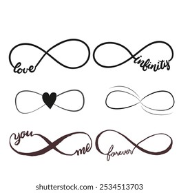 Infinito. Icono para el diseño. Fácil de editar
