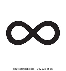 Infinity icon , Infinity, eternity, infinite, endless, loop symbols. Unlimited infinity collection icons flat style - stock vector