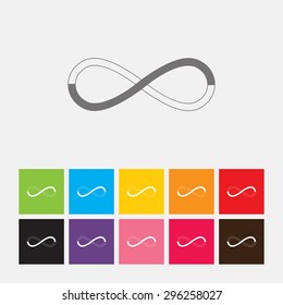 Infinity icon in flat design style. Vector illustration eps 10.