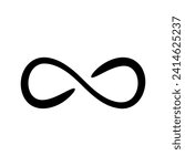 Infinity icon flat vector illustration