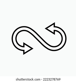  Infinity Icon. Forever, Endless Symbol - Vector.