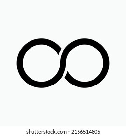 Infinity Icon in Glyph Style. Unlimited, Forever or Continue Symbol - Vector.