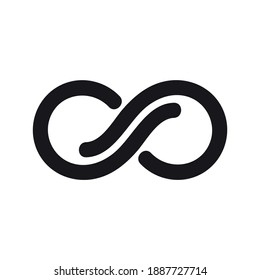 Infinity icon for graphic design projects