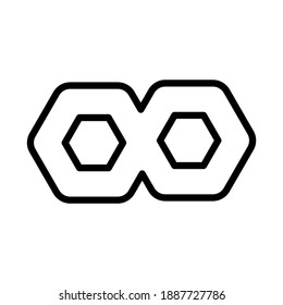 Icono de infinito para proyectos de diseño gráfico